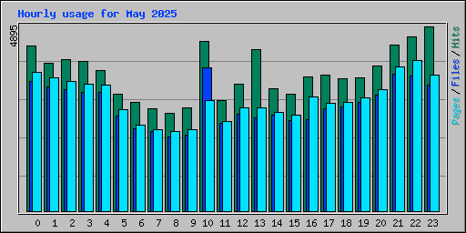 Hourly usage for May 2025