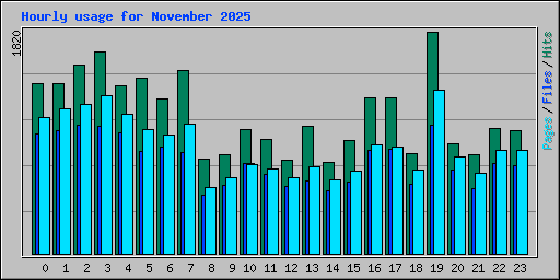 Hourly usage for November 2025