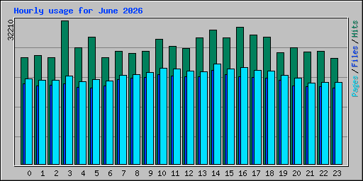 Hourly usage for June 2026