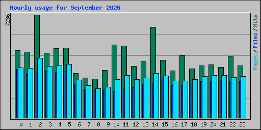 Hourly usage for September 2026
