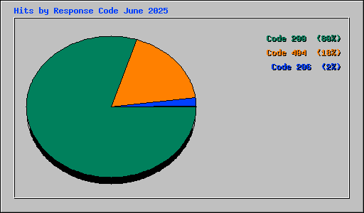 Hits by Response Code June 2025