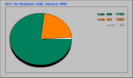 Hits by Response Code January 2026